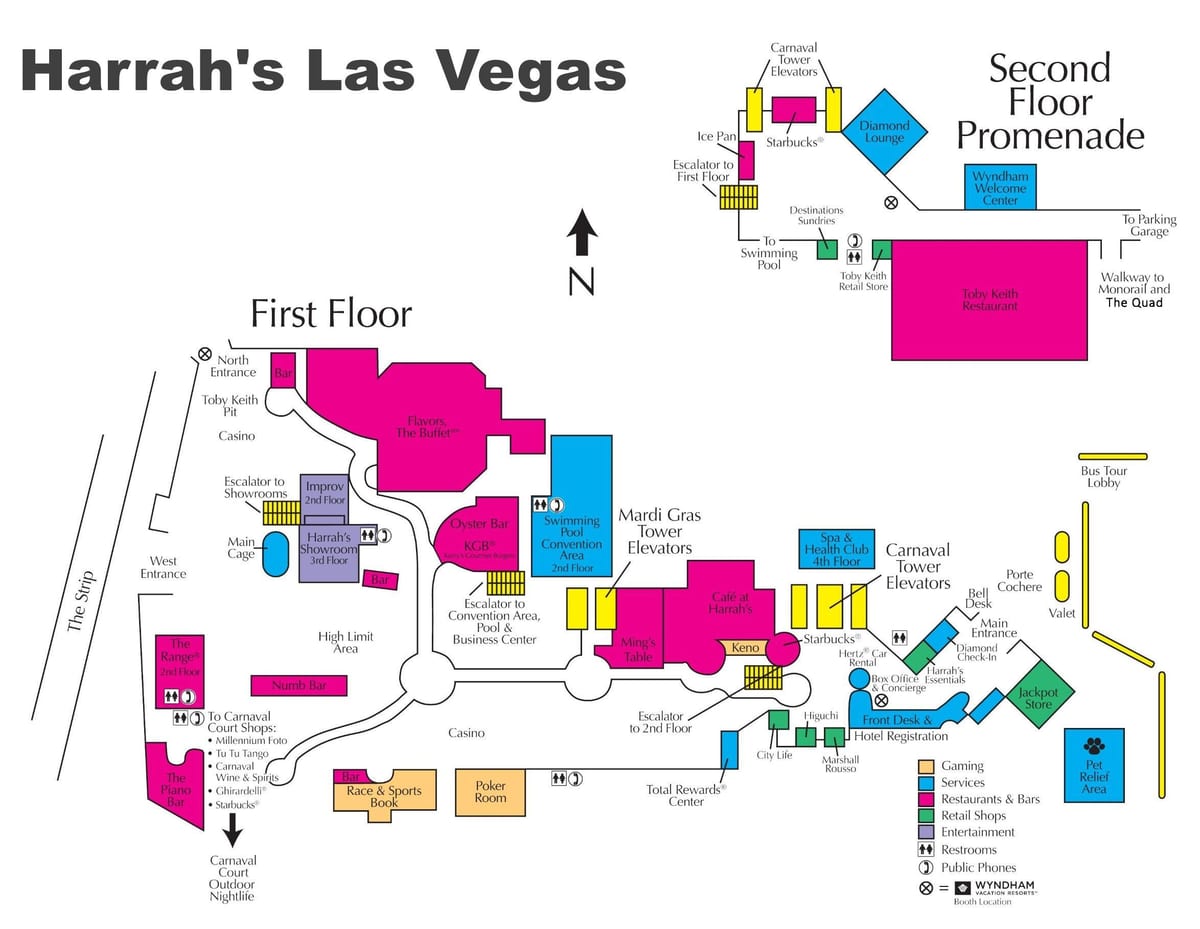 harta e Harrah e Las Vegas