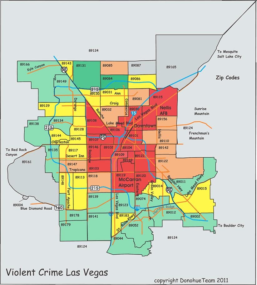krimi në Las Vegas hartë