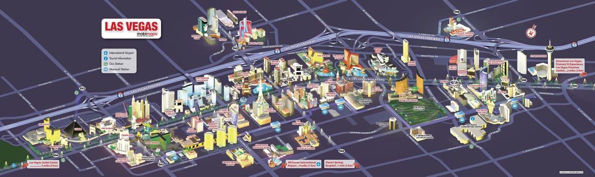 harta e Las Vegas blvd