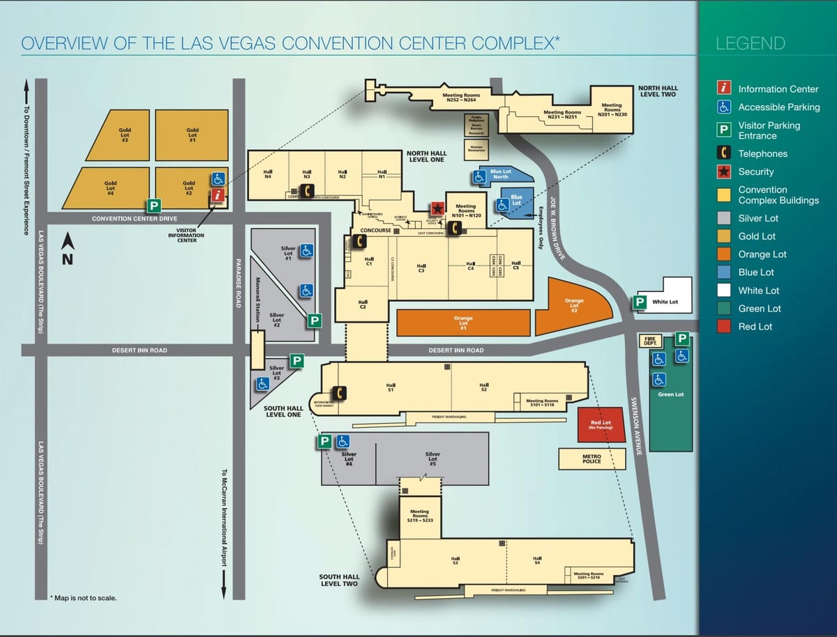 harta e Las Vegas konventës qendra