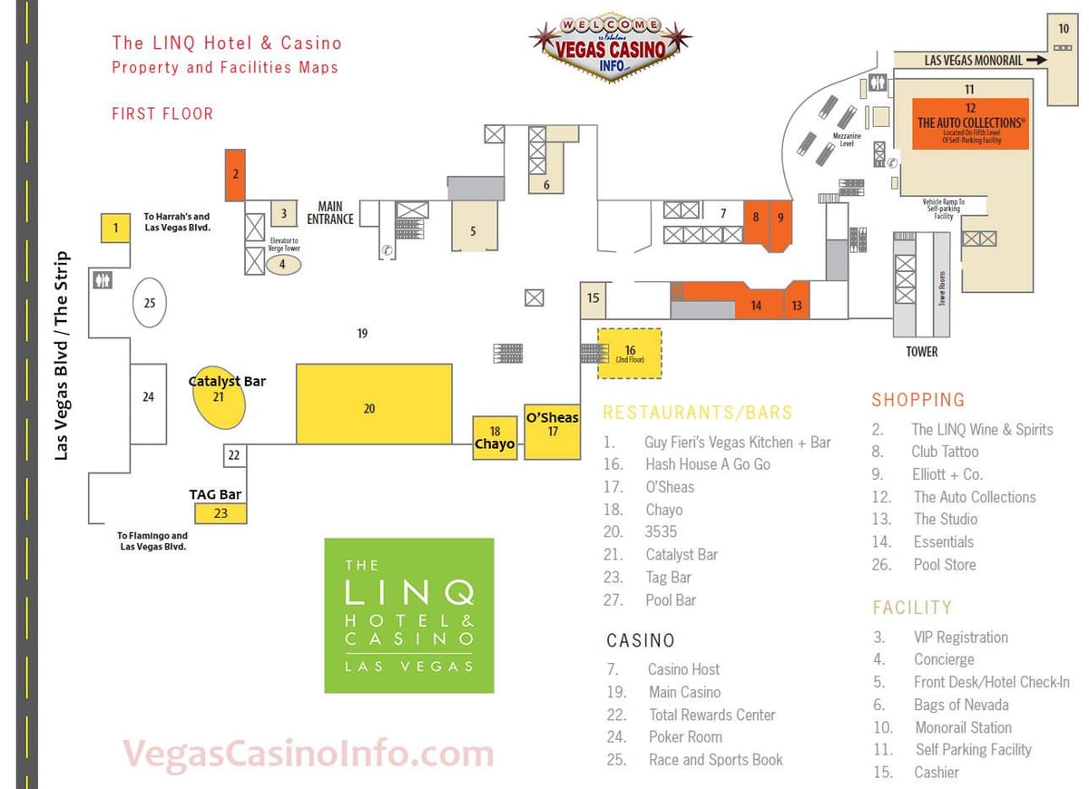 harta e Linq Las Vegas