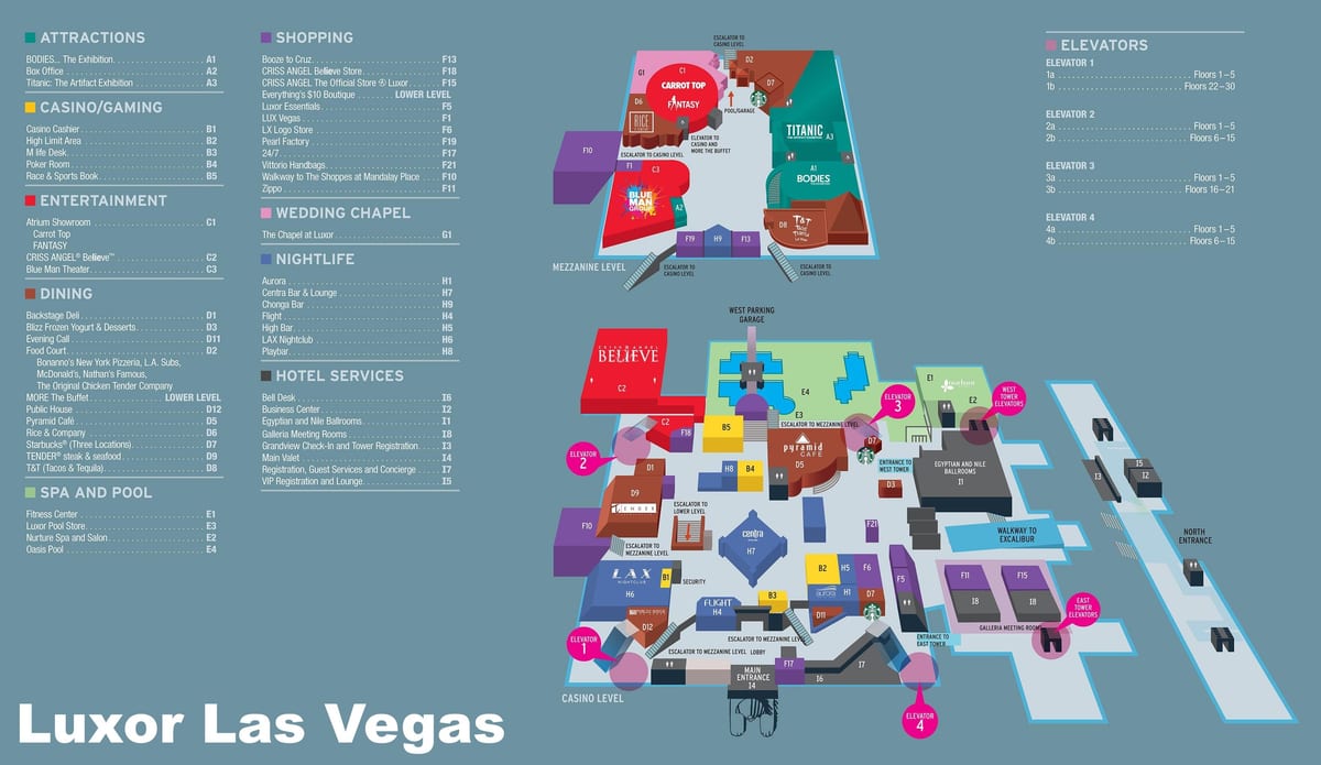 harta e Luxor Las Vegas