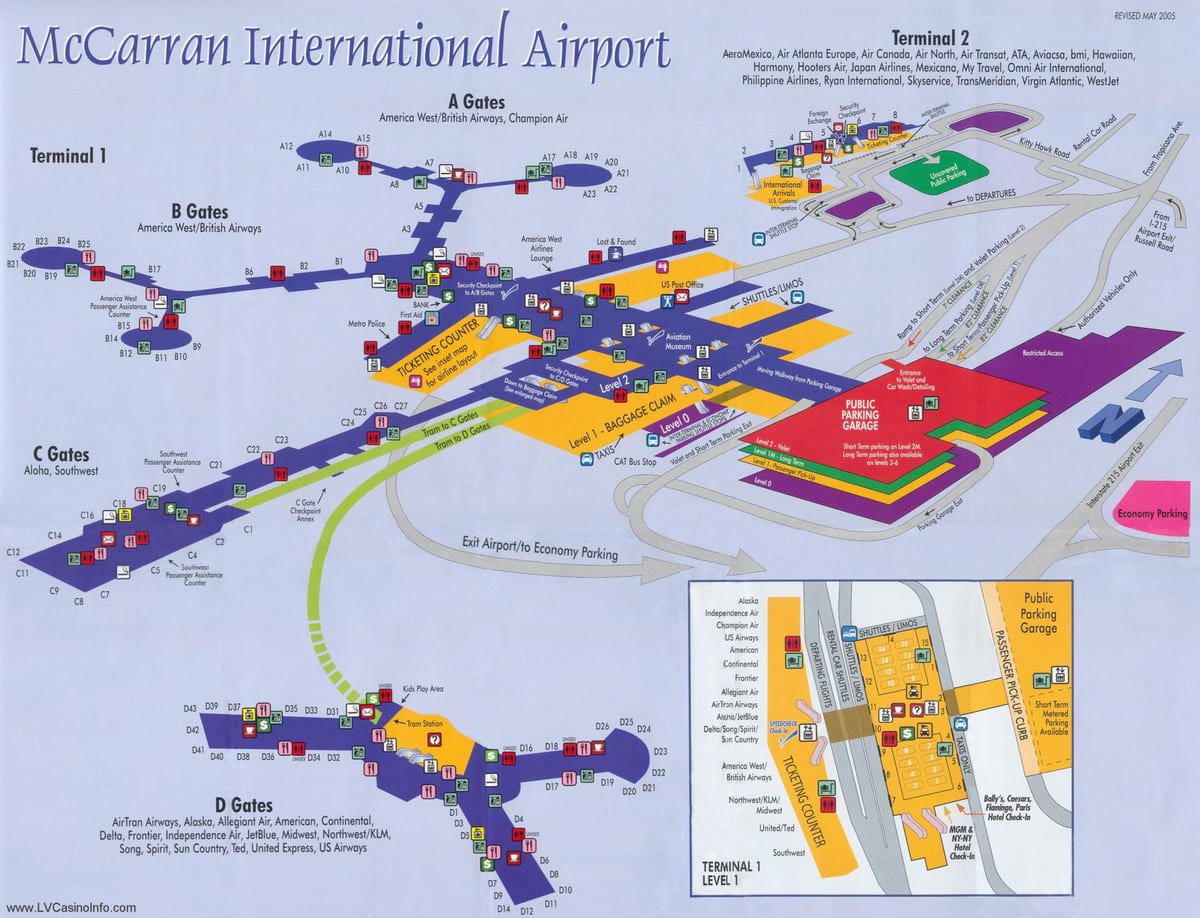 harta e McCarran aeroporti