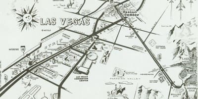 Vjetër Las Vegas strip hartë
